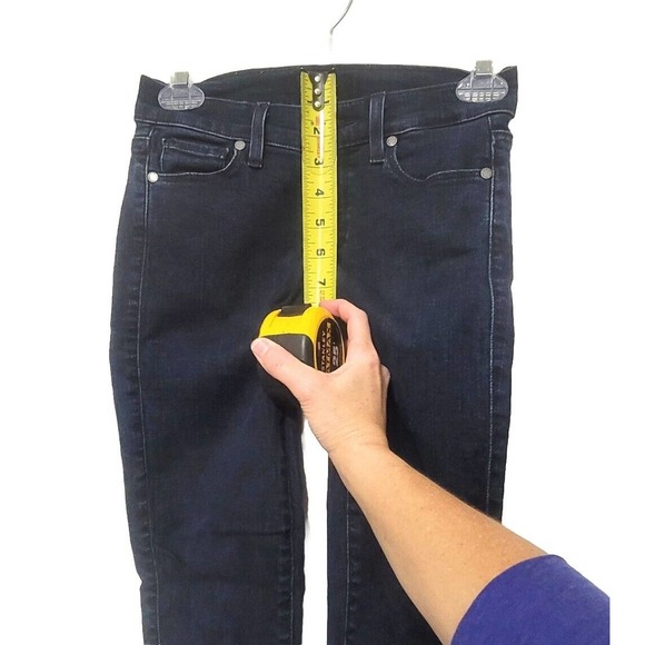 Paige Verdugo Crop Dark Wash Skinny Jeans Womens Size 25 Stretch Denim - Picture 4 of 7